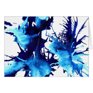 Abstrakter Aquarell-Spritzer blau