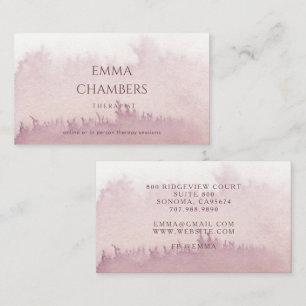 Abstrakter Aquarell-Therapeut Berater Dusty Rose Visitenkarte