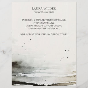 Abstrakter Aquarell-Therapeut Berater Flyer