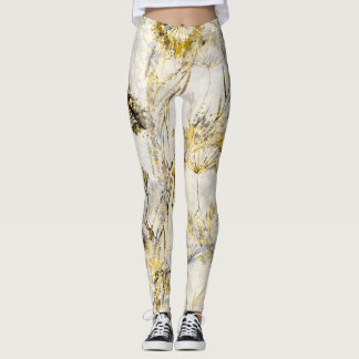 Abstrakter Aquarellhintergrund: Leuchter, Wacholde Leggings
