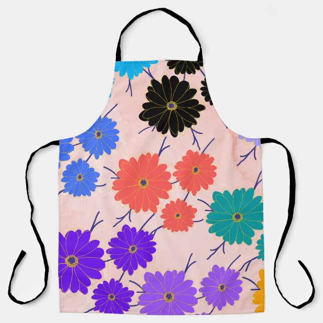 Abstrakter Aquarellhintergrund mit Blume Schürze (Vorderseite)