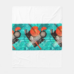 Abstrakter Aquarellhintergrund mit geometrischer F Fleecedecke