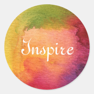 Abstrakter Aquarellhintergrund Runder Aufkleber