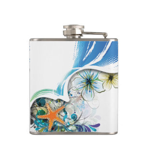 Abstrakter Art 30 Wrapped Flask Flachmann