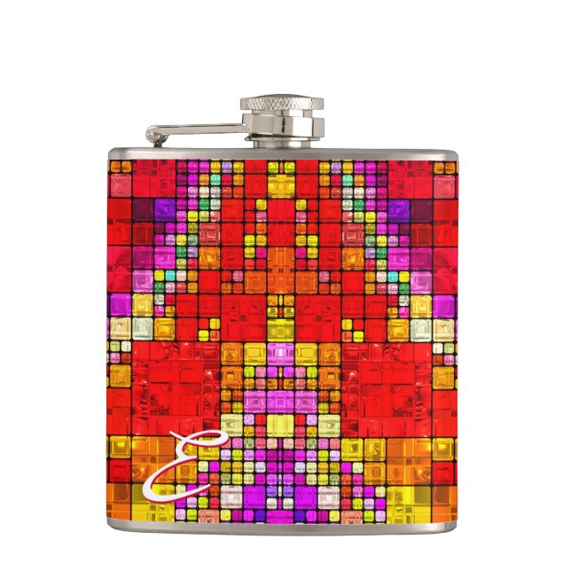 Abstrakter Art. 93A Wrapped Flask Flachmann (Vorderseite)