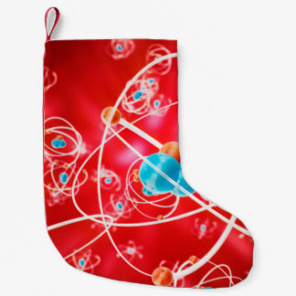 Abstrakter Atomhintergrund, Chemie-Modell eines Mo Kleiner Weihnachtsstrumpf