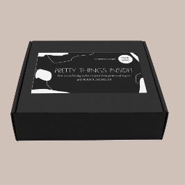 Abstrakter Aufkleber für Schwarzweiß-Business-Verp