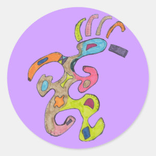 abstrakter Aufkleber "Running Man"