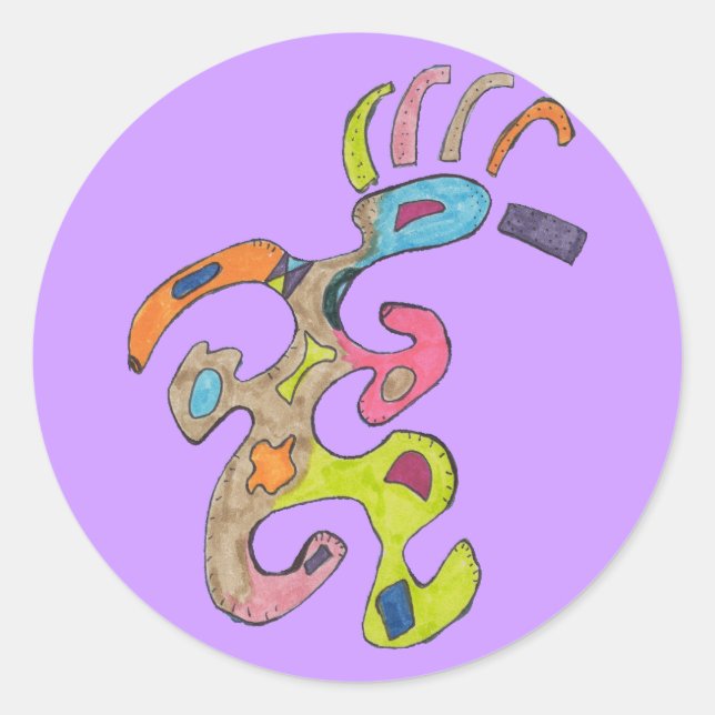 abstrakter Aufkleber "Running Man" (Vorderseite)