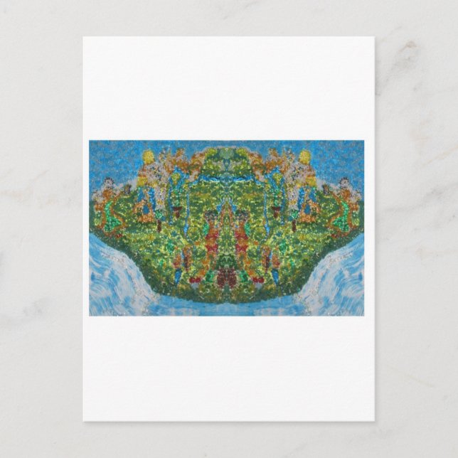 Abstrakter Ausdruck: "ESTEPONA DANCING" Postkarte (Vorderseite)