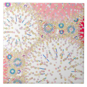 abstrakter Ausdruck "Sea Life" Fliese