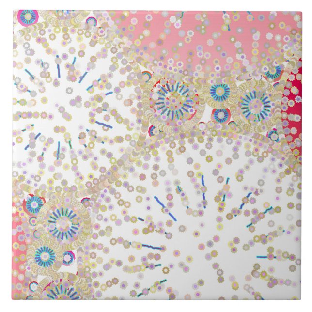 abstrakter Ausdruck "Sea Life" Fliese (Vorderseite)