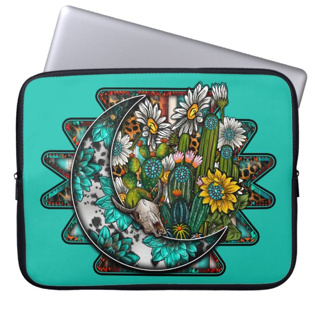 Abstrakter Aztekenmond   Laptopschutzhülle (Vorderseite)