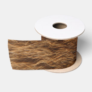 Abstrakter Bär Tierhaut-Browns minimal Satinband