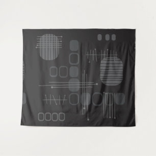 Abstrakter Barkcloth Wandteppich