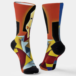 Abstrakter Barkeeper Cubist Socks Socken