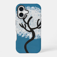 Abstrakter Baum auf blauem Hintergrund