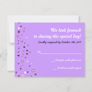 Abstrakter Baum Bat Mitzvah Einladung Antwort