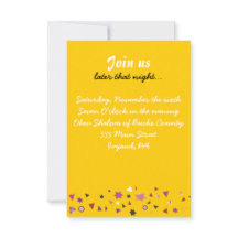 ABSTRAKTER BAUM Bat Mitzvah Party Card Gold
