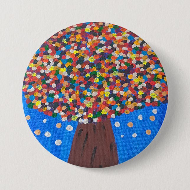 Abstrakter Baum Button (Vorderseite)