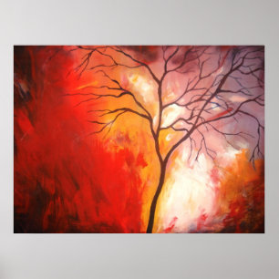 Abstrakter Baum Leinwandmalerei Kunst Druck Poster