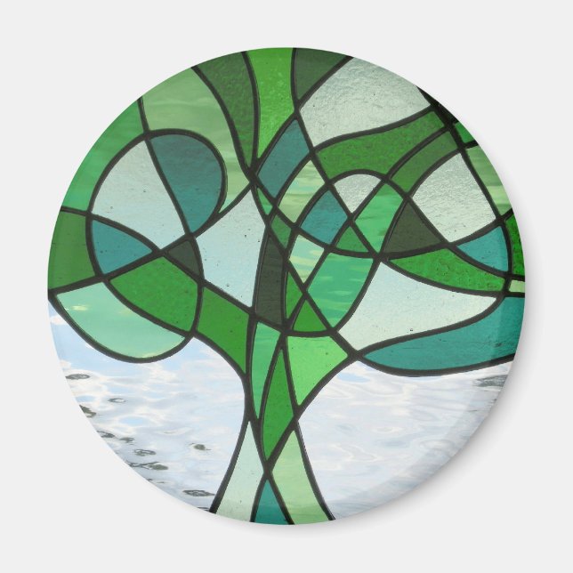 Abstrakter Baum Magnet (Vorne)