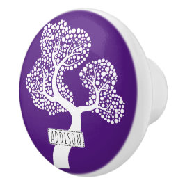 Abstrakter Baum mit Kreisen und Name königlichen l Keramikknauf