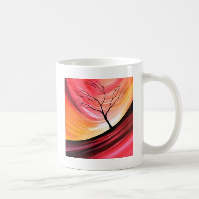 Abstrakter Baum - Moderne Kunst Tasse (Rechts)