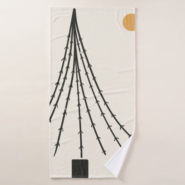 Abstrakter Baum Mond Badehandtuch (Badehandtuch)