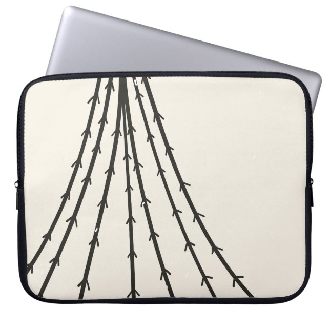 Abstrakter Baum Mond Laptopschutzhülle (Vorderseite)