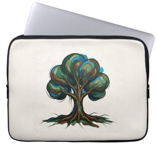 Abstrakter Baum spielerische Kunst Laptopschutzhülle