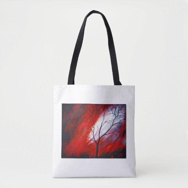 Abstrakter Baum und Roter Himmel (Vorderseite)