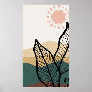 Abstrakter Berghang Poster