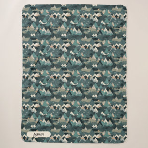 Abstrakter Bergwald personalisierter Name Sherpadecke