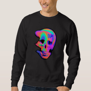 Abstrakter Bewegungsfluss-Schädel Sweatshirt