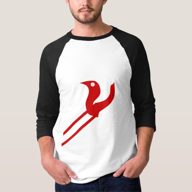 Abstrakter Bird Letter Fusion Graphic T - Shirt (Vorderseite)