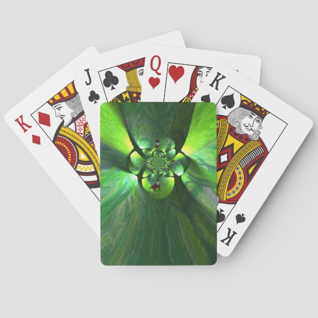 Abstrakter BlattFox Spielkarten (Rückseite)