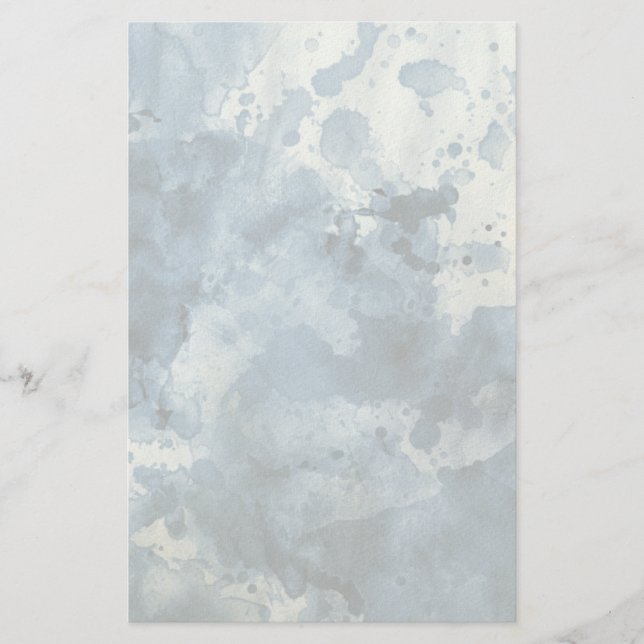 Abstrakter blauer Aquarellhintergrund Briefpapier (Vorderseite)