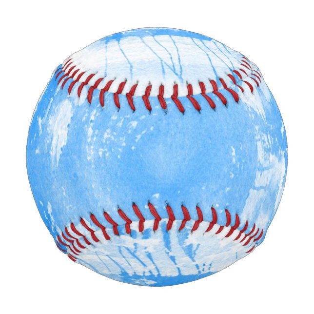 Abstrakter blauer Aquarellhintergrund, Textur. Baseball (Vorderseite)