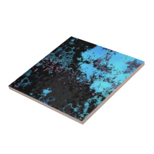 Abstrakter blauer, grauer und Lila Marmor Fliese