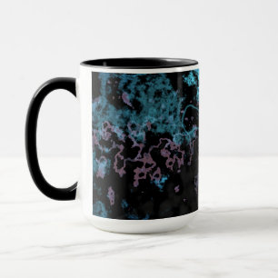Abstrakter blauer, grauer und Lila Marmor Tasse