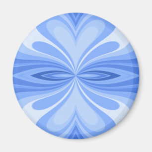 Abstrakter Blauer Herzschmetterling Magnet