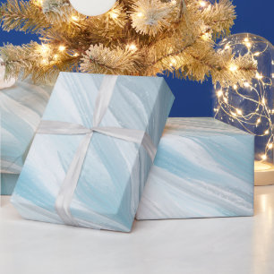 Abstrakter blauer Himmel und Wolken Geschenkpapier