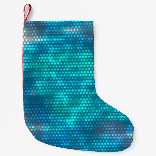 Abstrakter blauer Hintergrund Kleiner Weihnachtsstrumpf (Vorderseite)