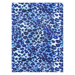 Abstrakter blauer Hipstercheetah-Tierdruck Tischdecke