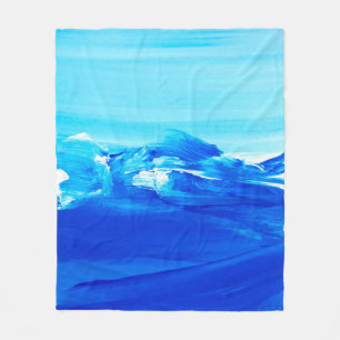 Abstrakter blauer Kunsthintergrund. Moderne Kunst. Fleecedecke