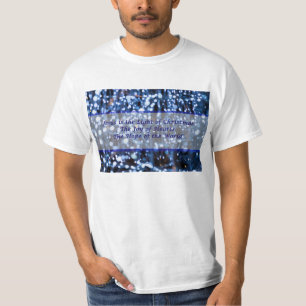 Abstrakter blauer Leuchttext T-Shirt