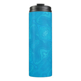 Abstrakter blauer Marmor personalisierter HP Lap Thermosbecher