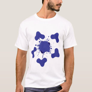 Abstrakter Blauer Splash T - Shirt Männer