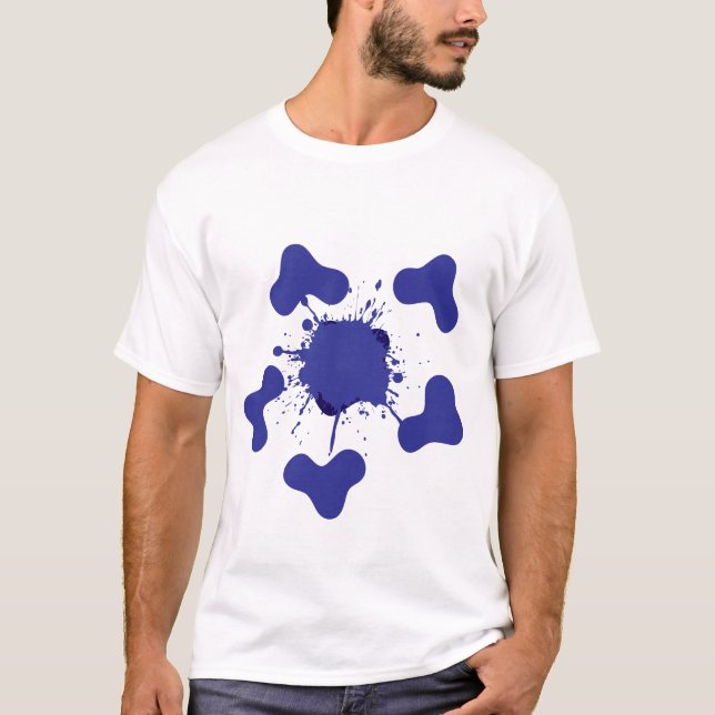 Abstrakter Blauer Splash T - Shirt Männer (Vorderseite)